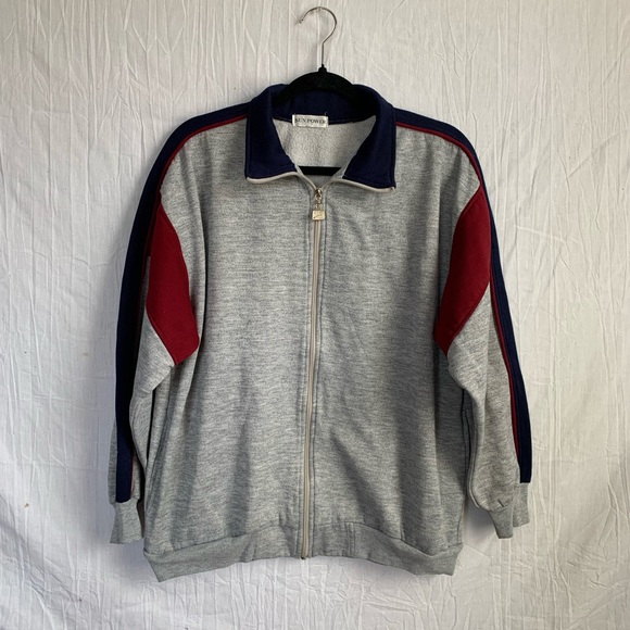 Vtg Womens Track Tennis Jacket 80s 90s Colorblock Full Zip Sport - Picture 1 of 8